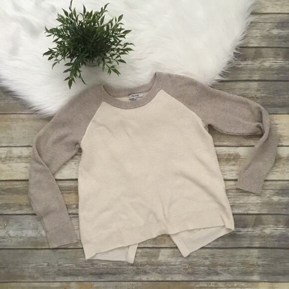 Madewell Medium Province Cross-Back Pullover Sweater in Colorblock - Picture 9 of 10